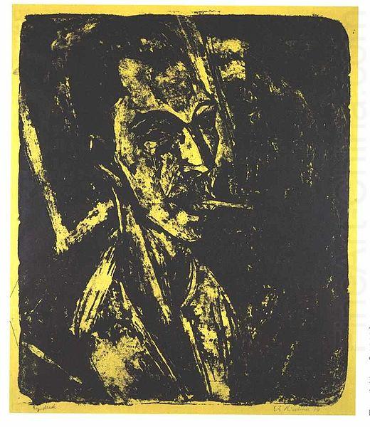 Selfportrait with cigarette, Ernst Ludwig Kirchner